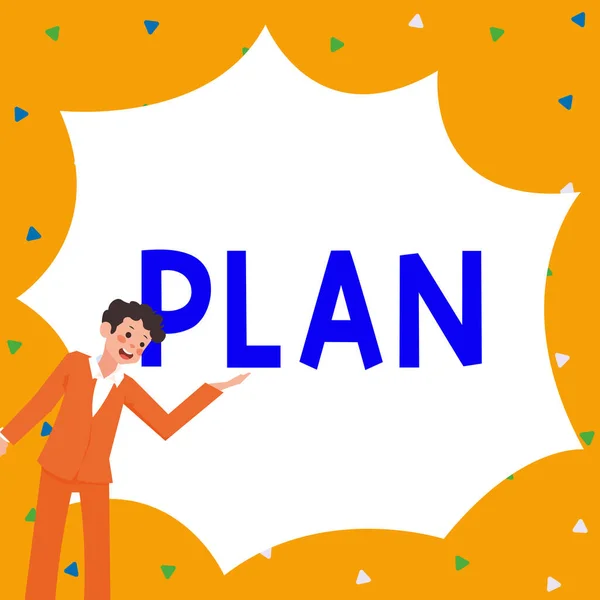 Tekst Met Inspiratie Plan Zakelijke Aanpak Begin Van Een Gedetailleerd — Stockfoto