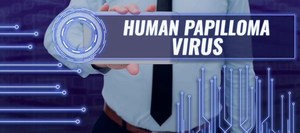 Текстовий Підпис Представляє Вірус Людини Papilloma Virus Слово Про Найбільш — стокове фото