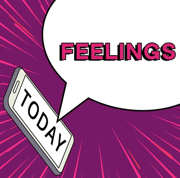 Text Bildtext Presenterar Känslor Business Showcase Orsakar Glada Positiva Känslor — Stockfoto