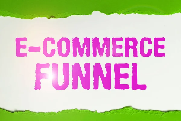 Commerce Funnel Word Tool Used Optimate Usability Online Assets — 스톡 사진