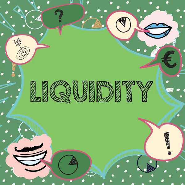 Pisanie Tekstu Liquidity Business Concept Cash Bank Balances Market Liquidity — Zdjęcie stockowe