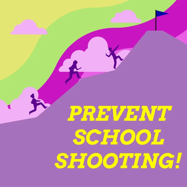 防止校园枪击案 承诺在教育机构停止使用火器的商业概览行动 — 图库照片