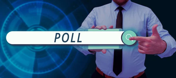 Conceptual Caption Poll Business Overview Record Number Votes Cast Election — Stock Photo, Image