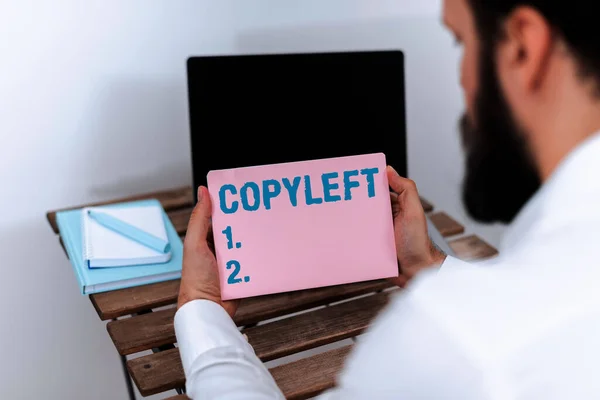 Signe Texte Montrant Copyleft Approche Commerciale Droit Utiliser Modifier Copier — Photo