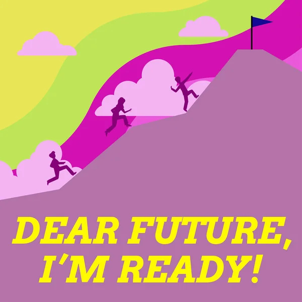 Escrevendo Exibindo Texto Dear Future Ready Internet Concept Confident Move — Fotografia de Stock