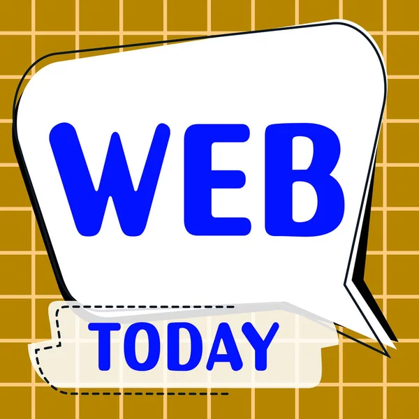Ручной Знак Web Бизнес Концепция Системы Интернет Серверов Которые Поддерживают — стоковое фото