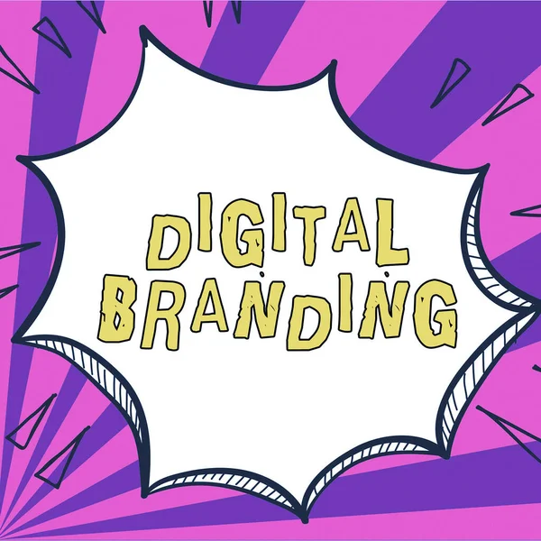 Escrita Exibindo Texto Digital Branding Conceptual Foto Combinação Internet Branding — Fotografia de Stock