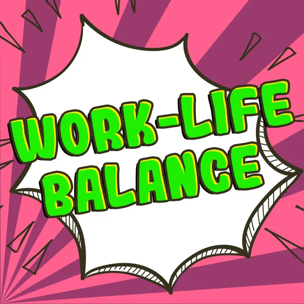 Podpis Koncepcyjny Work Life Balance Internet Czas Poświęcany Pracę Aspekty — Zdjęcie stockowe