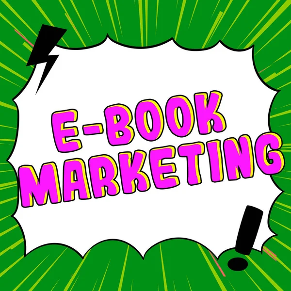 Text Sign Showing Book Marketing Business Overview Digital File Can — Stock Photo, Image