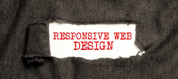 Texto Que Mostra Inspiração Web Design Responsivo Conceito Que Significa — Fotografia de Stock