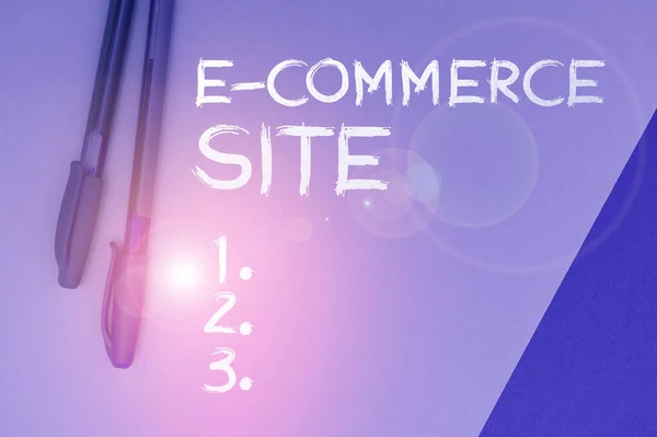 Inspiration showing sign E Commerce Site, Business approach activity of buying or selling of products on online services