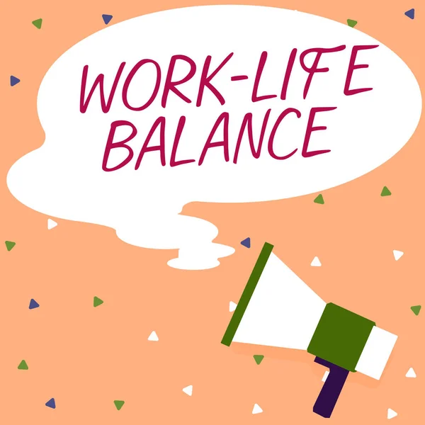 Exibição Conceitual Equilíbrio Vida Trabalho Tempo Abordagem Negócios Alocado Para — Fotografia de Stock