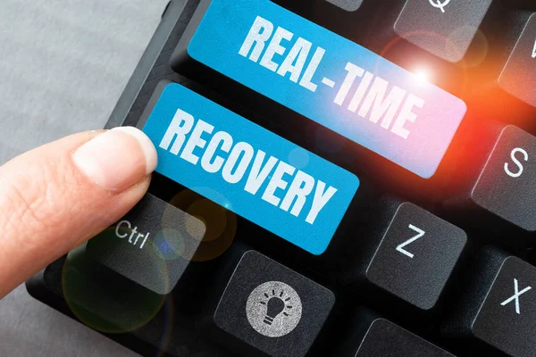 Konzeptionelle Anzeige Real Time Recovery Word Für Einen Maximalen Zeitraum — Stockfoto