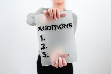 Seçmeleri gösteren imza, bir göstericiye değer biçmek için deneme performansı üzerine yazılan Word