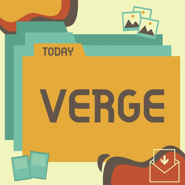 Verge 표시하는 비즈니스 아이디어 극단적 한계를 Edge 일어날 것이다 — 스톡 사진
