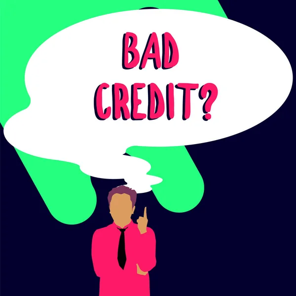 Znak Pisma Ręcznego Bad Credit Przegląd Biznesu Oferując Pomoc Przejściu — Zdjęcie stockowe