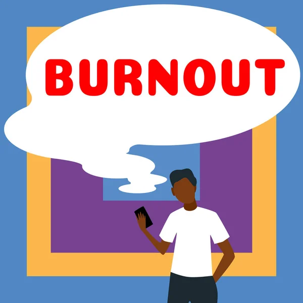 Conceptuele Bijschrift Burnout Zakelijke Aanpak Gevoel Van Fysieke Emotionele Uitputting — Stockfoto