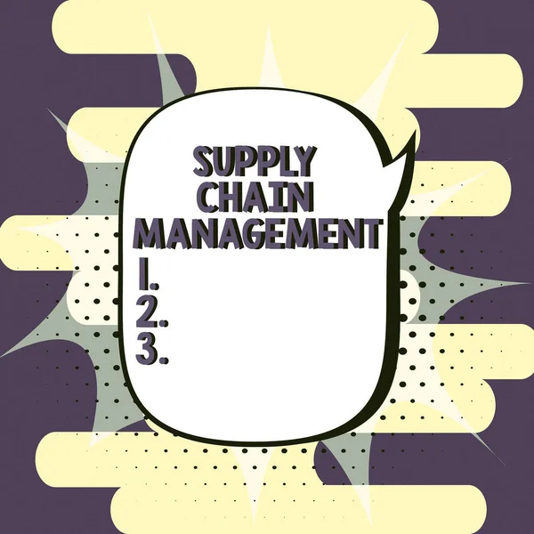 Conceptual display Supply Chain Management, Concept meaning Aspects of modern smart company logistics processes