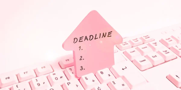 Handwriting Text Deadline Word Written Period Time Which Something Must — Stock Photo, Image