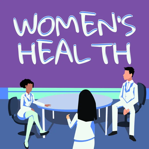 Inspiration Visar Tecken Women Health Word Women Fysisk Hälsa Konsekvens — Stockfoto