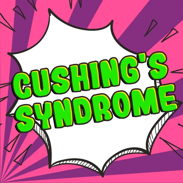 Konceptvisning Cushings Syndrom Word Skrivet Störning Som Orsakas Överproduktion Kortikosteroidhormon — Stockfoto