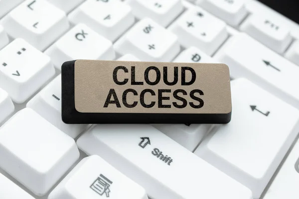 Conceptuele Weergave Cloud Access Internet Concept Software Tool Tussen Organisatie — Stockfoto
