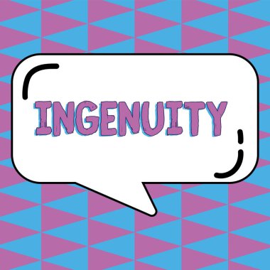 Yaratıcılığın, iş konseptinin, zeki, orijinal ve yaratıcı olmanın kalitesini gösteren bir tabela.