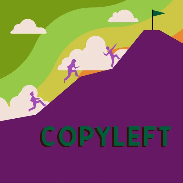 Έμπνευση Δείχνει Σημάδι Copyleft Επιχείρηση Προβάλει Δικαίωμα Χρησιμοποιούν Ελεύθερα Τροποποιήσουν — Φωτογραφία Αρχείου