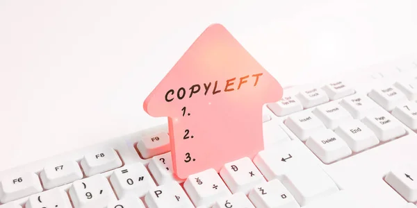 Sign Displaying Copyleft Concept Meaning Right Freely Use Modify Copy — Stock Photo, Image