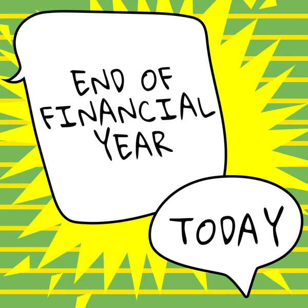Концептуальная Подпись End Financial Year Business Showcase Revise Edit Accounting — стоковое фото