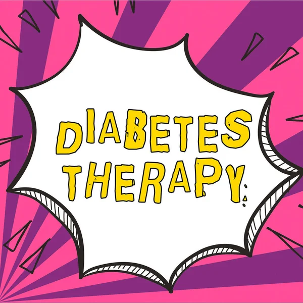 Handschrift Teken Diabetes Therapie Business Idee Streven Naar Lagere Gemiddelde — Stockfoto