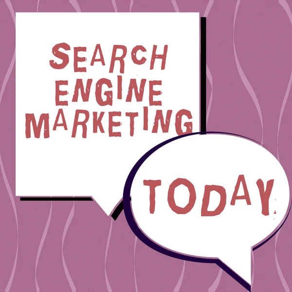 Text Caption Presenting Search Engine Marketing Word Online Digital Optimization — Stock Photo, Image