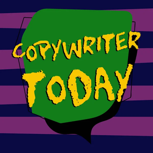 Λεζάντα Κειμένου Που Παρουσιάζει Copywriter Word Γράφτηκε Για Γράψιμο Του — Φωτογραφία Αρχείου