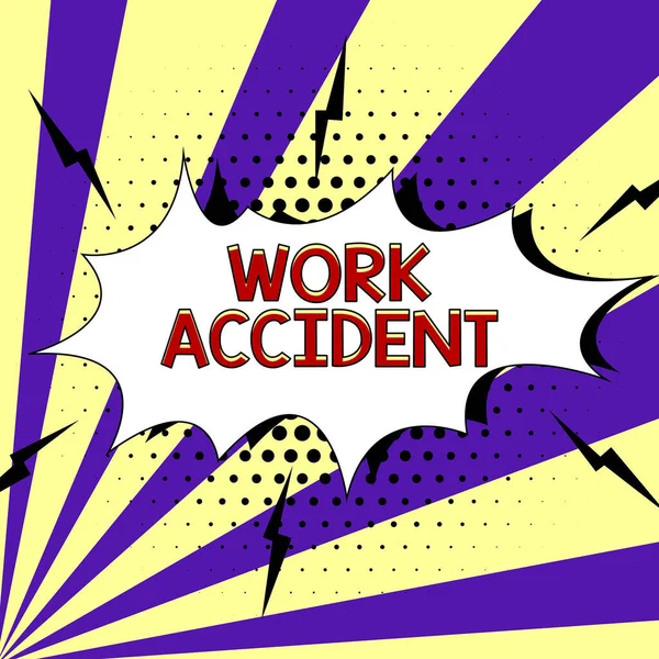 Tekst Pisma Work Accident Word Written Bstake Injury Happened Job — Zdjęcie stockowe