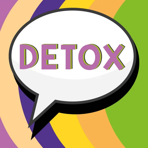 Pisanie Wyświetlanie Tekstu Detox Przegląd Biznesowy Moment Dla Dietetyki Zdrowie — Zdjęcie stockowe