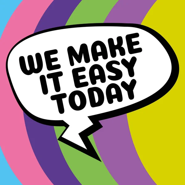 Написання Тексту Make Easy Today Концепція Сенсу Пропонування Рішень Полегшує — стокове фото