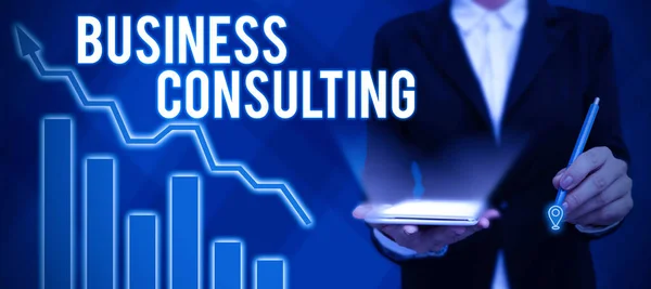 Text sign showing Business Consulting, Business approach Blends Practice of Academic Theoretical Expertise