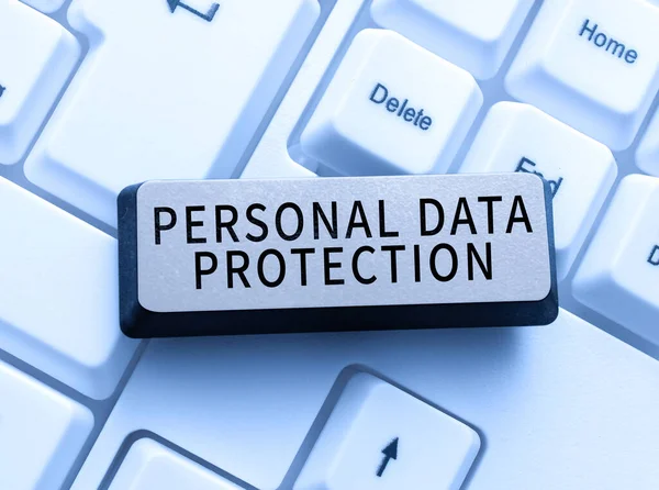 Schilder Zum Schutz Persönlicher Daten Geschäftsidee Zum Schutz Und Zur — Stockfoto