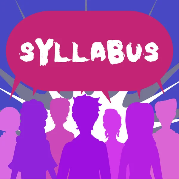 Τίτλος Κειμένου Που Παρουσιάζει Syllabus Word Για Μια Συνοπτική Περιγραφή — Φωτογραφία Αρχείου