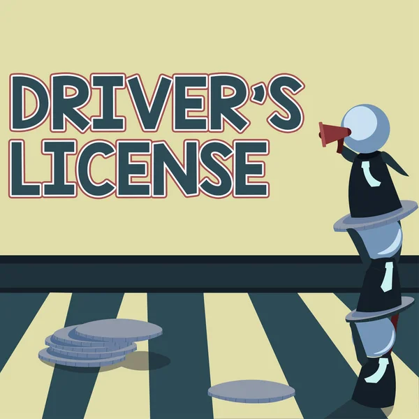 Sürücü Ehliyeti Yaklaşma Belgesini Göster Motorlu Araç Kullanmayı Zin Veren — Stok fotoğraf