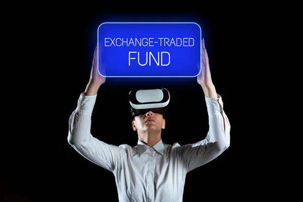 Logga Som Visar Exchange Traded Fund Internet Concept Marknadsbar Säkerhet — Stockfoto