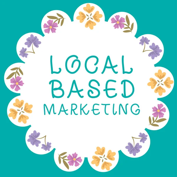 Hand writing sign Local Based Marketing, Concept meaning marketing way