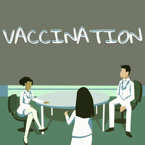 Inspirace Známkou Očkování Obchodní Nápad Léčba Která Posiluje Tělo Proti — Stock fotografie