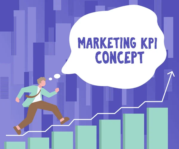 Escribir Mostrando Texto Marketing Kpi Concepto Enfoque Empresarial Medir Eficiencia —  Fotos de Stock