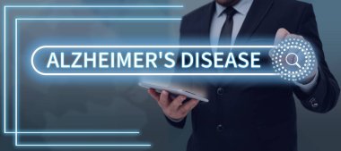 Alzheimer Hastalıklarını gösteren metin işareti, Yaşlılıkta ortaya çıkan ileri zihinsel bozulma için kelime