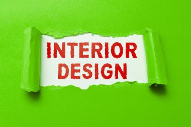 Metin İç Tasarımı, Bir binanın iç dekorasyonunu tasarlama sanatı üzerine yazılmış kelimeler yazılıyor