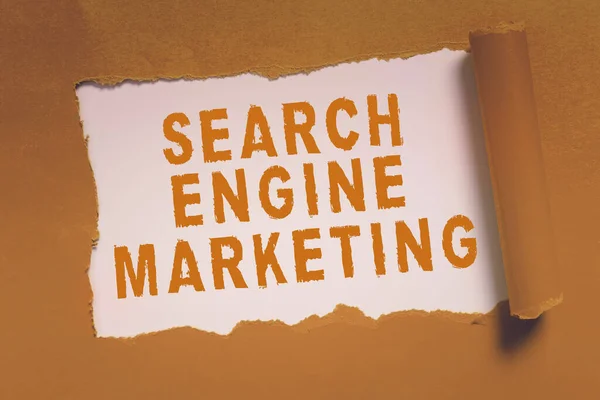Conceptual Caption Search Engine Marketing Word Online Digital Optimization Ranking — Stock Photo, Image