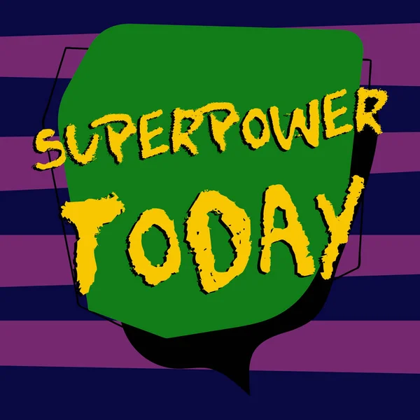 Schrijven Weergeven Van Tekst Superpower Business Aanpak Een Macht Vermogen — Stockfoto