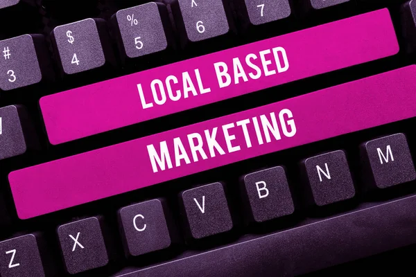 Testo Calligrafia Local Based Marketing Approccio Commerciale Modo Marketing Che — Foto Stock