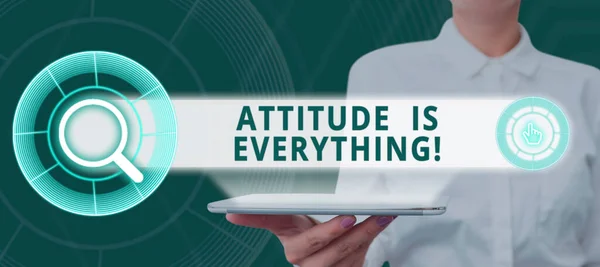 Conceptueel Bijschrift Attitude Everything Business Idee Persoonlijke Outlook Perspectief Oriëntatie — Stockfoto